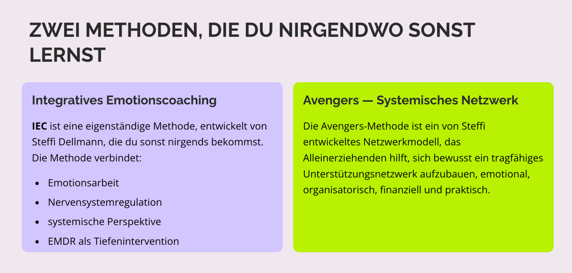 Zwei Methoden, die du nirgendwo sonst lernst